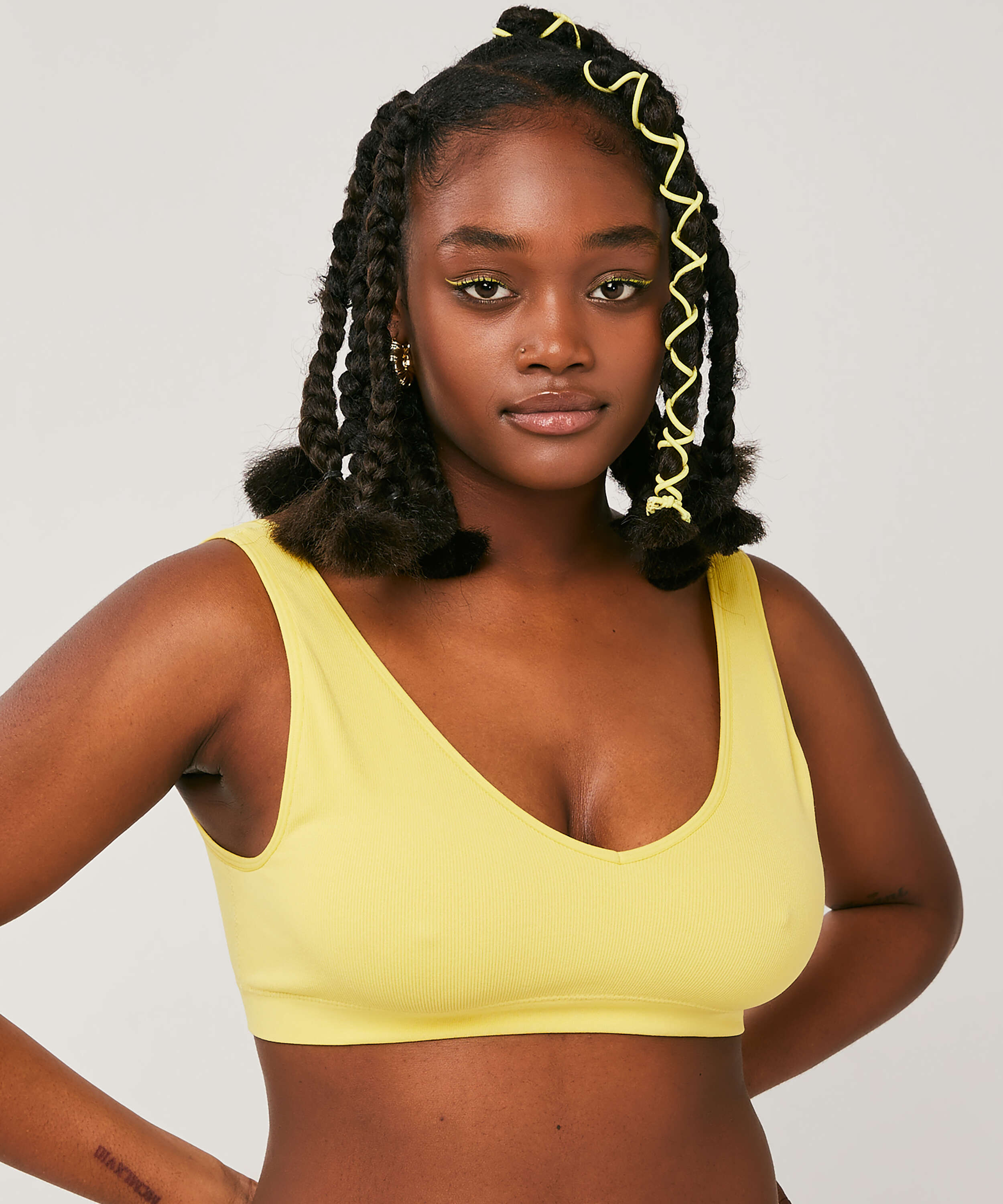 Bae Bralette, Yellow, main