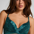 Julia Padded Underwired Longline Bra, Green