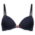 Plunge Padded Underwired Bra, Blue