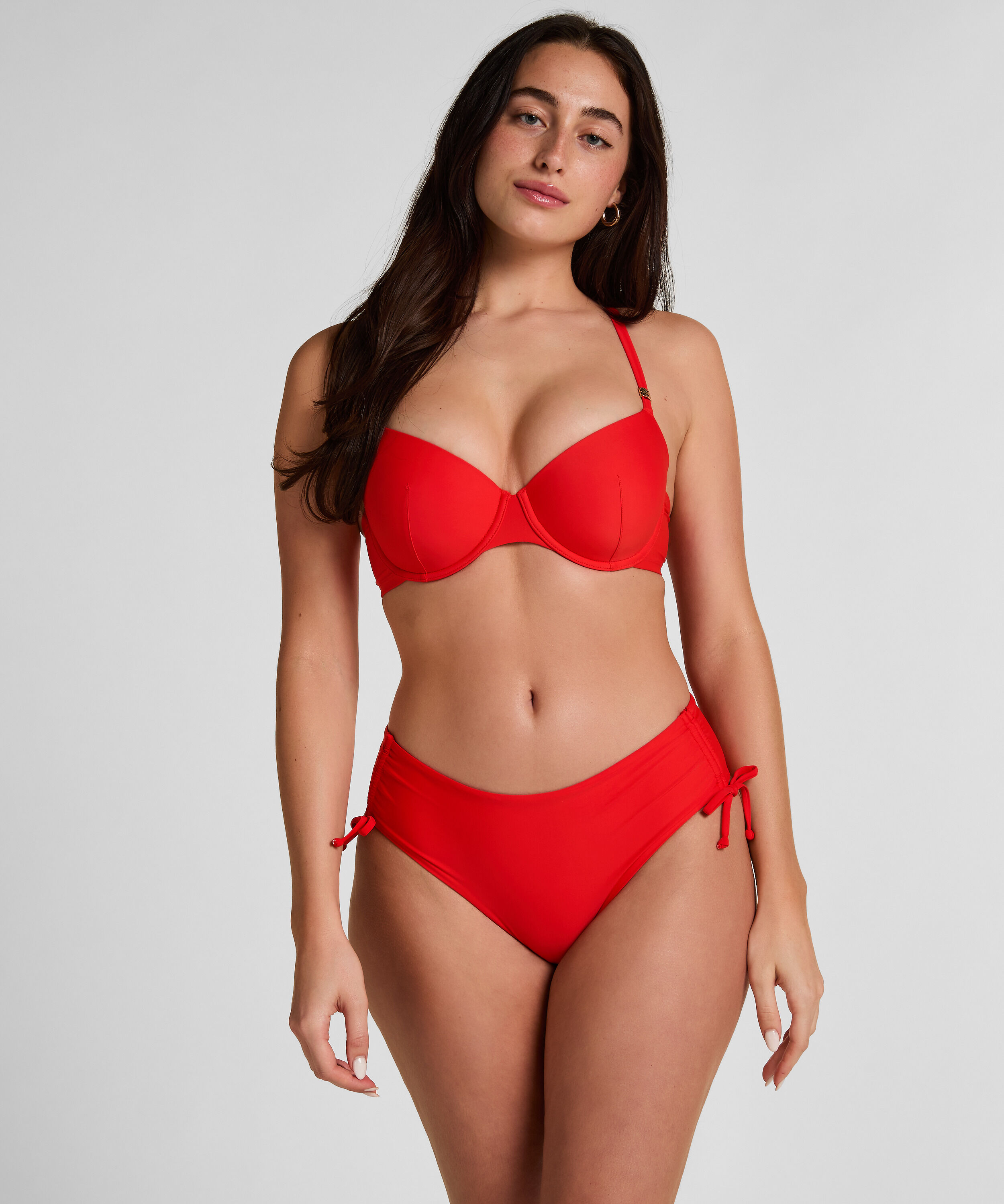 Midi Rio Bikini Bottom Luxe, Red