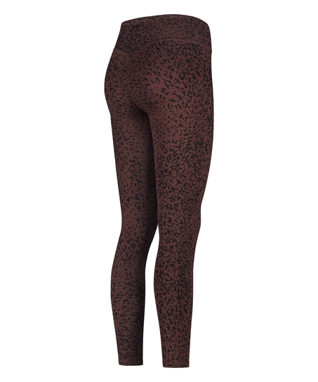 HKMX Crossed High Waisted Leggings, Brown