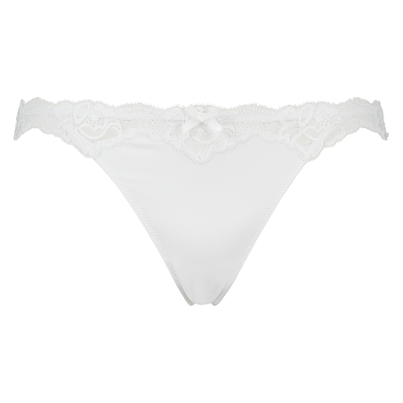 Secret Lace Thong, White