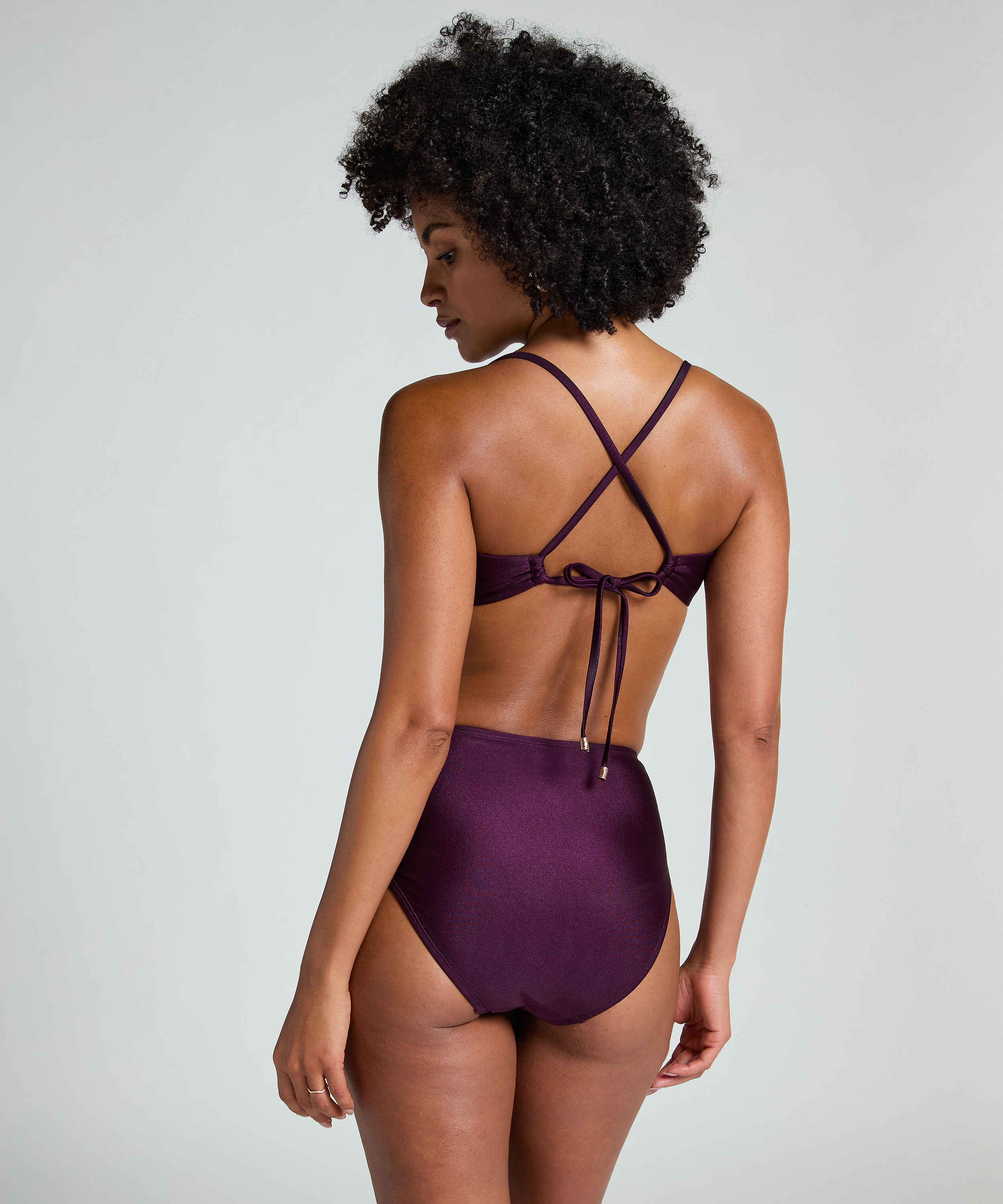 Costa Bikini Crop Top, Purple, main