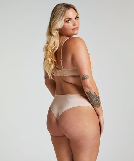 Angie Padded Underwired Strapless Bra, Beige