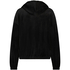 Velour hoodie jacket, Black