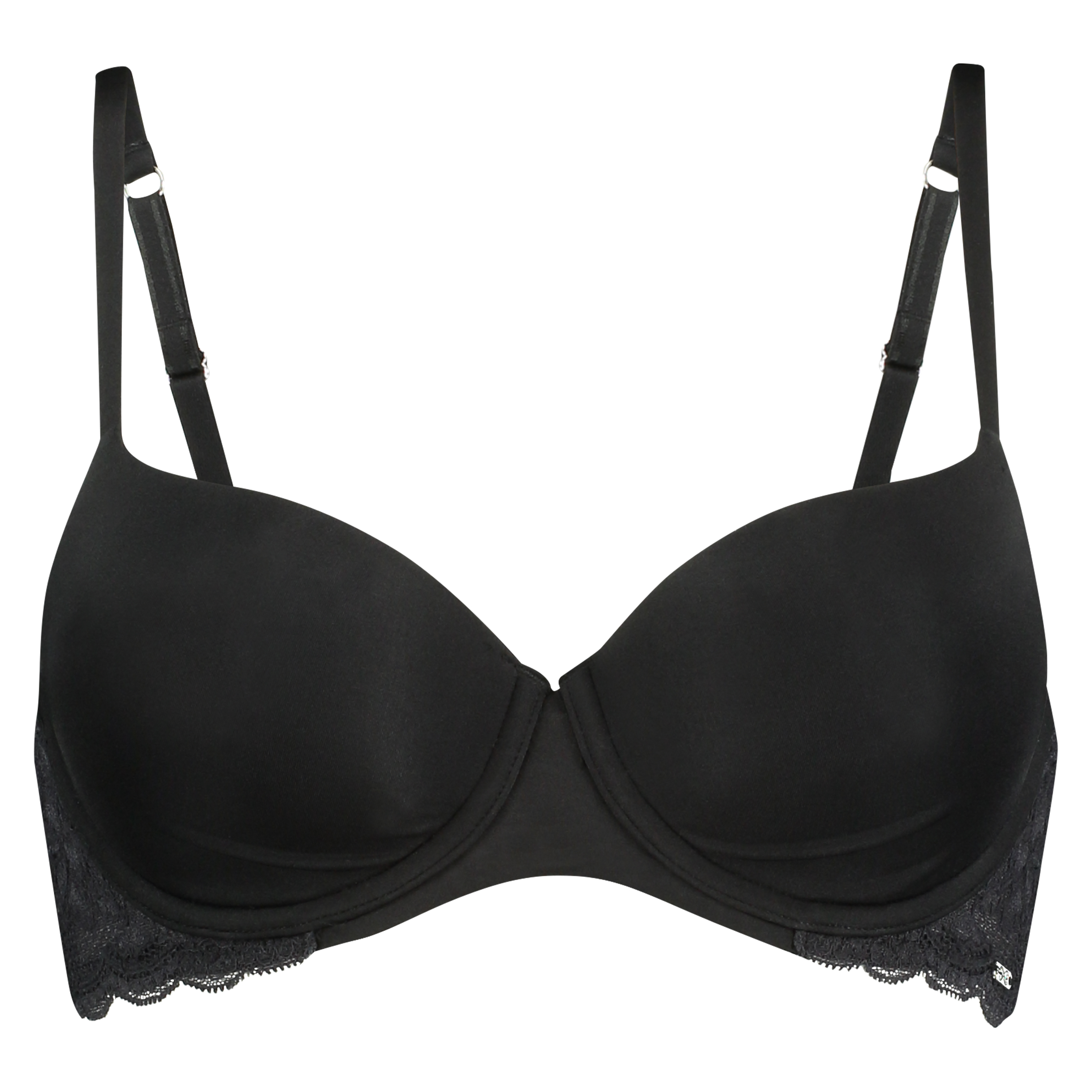 Angie Padded Underwired Bra, Black, main