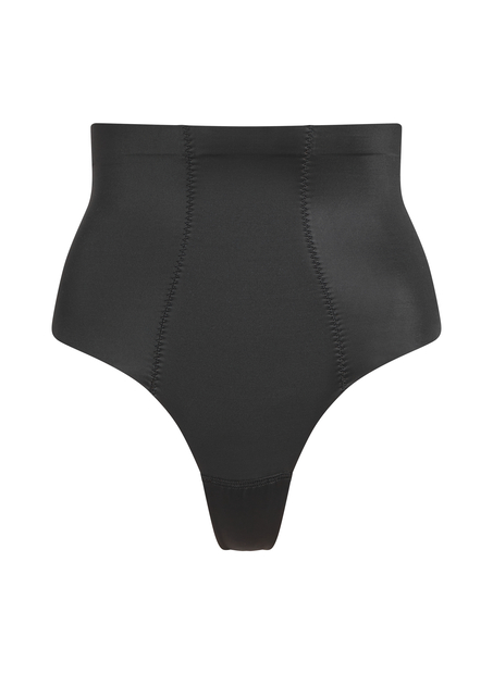 Sculpting scuba high waisted thong, Black