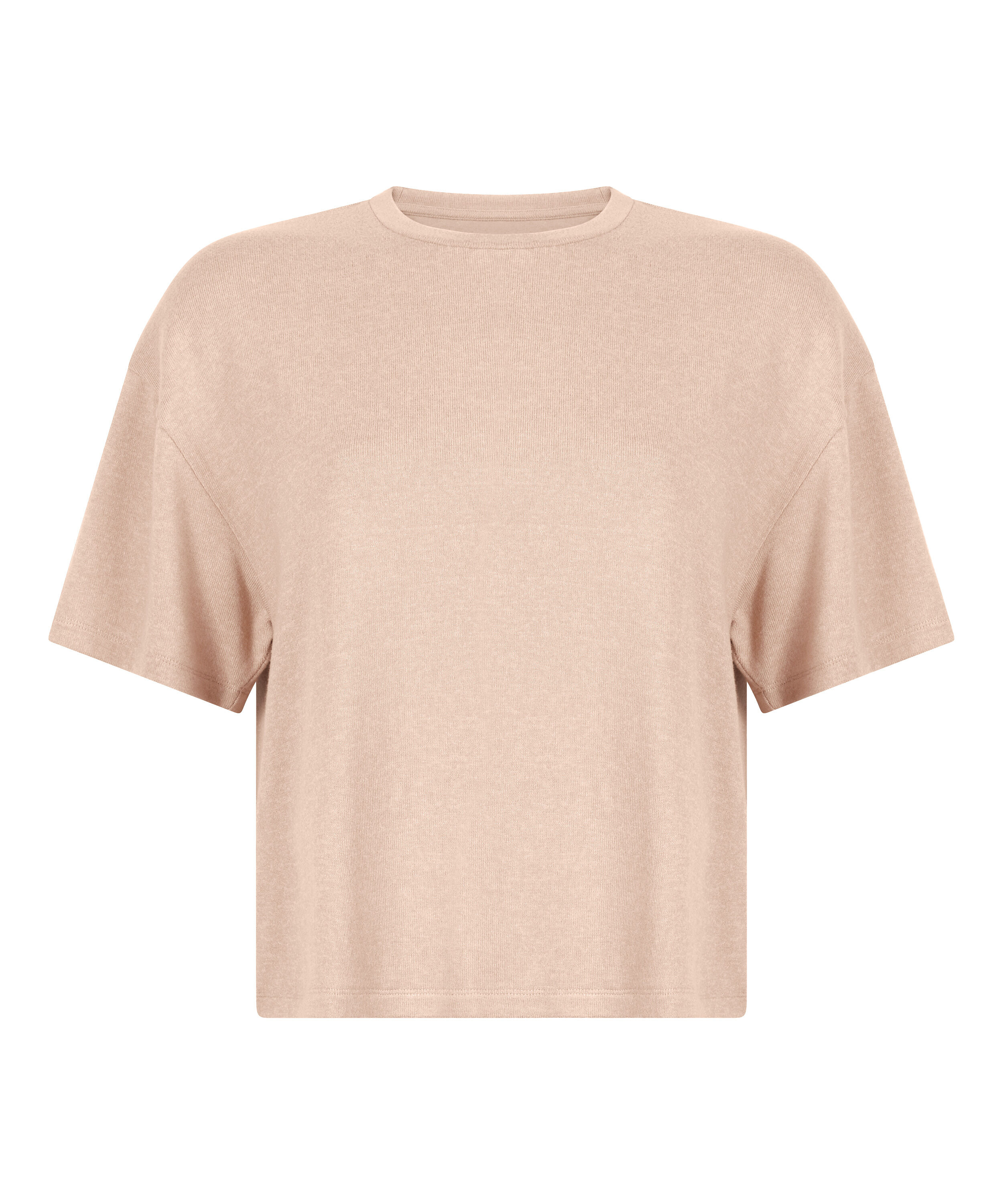 Brushed Jersey Pyjama Top, Beige