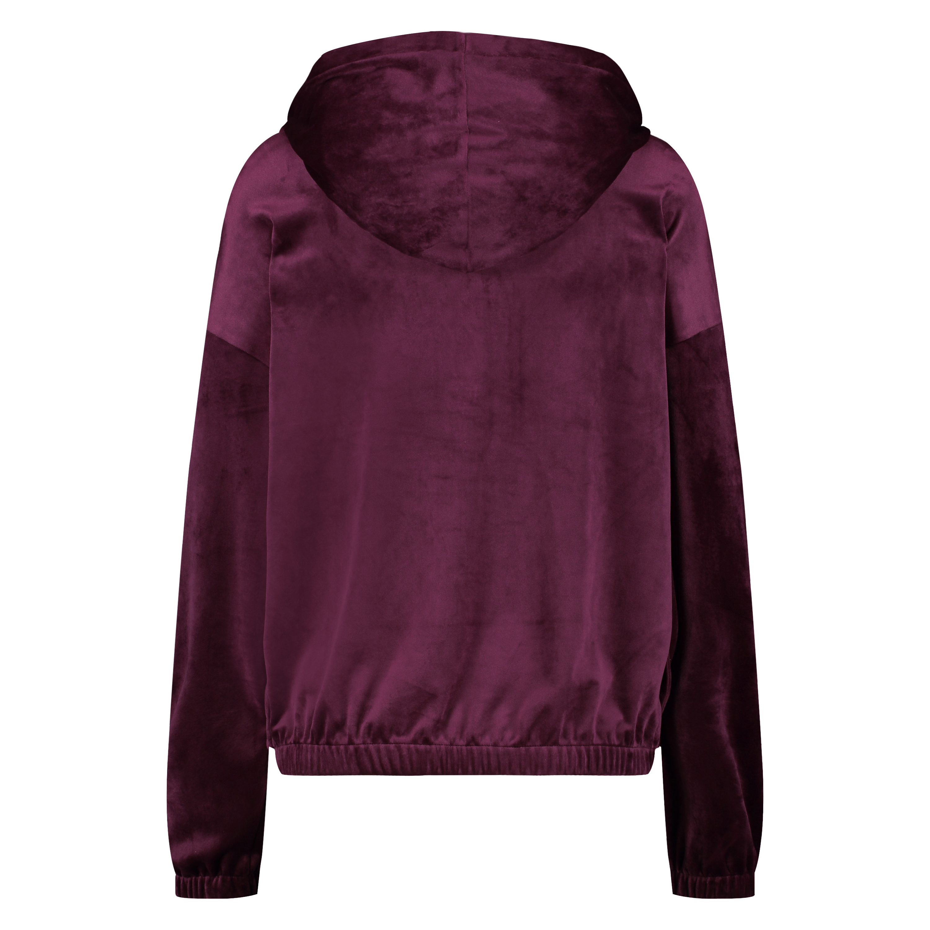 Velvet hoodie jacket, Red, main