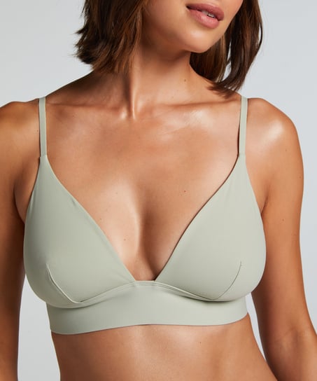 Smooth Triangle Bralette, Green