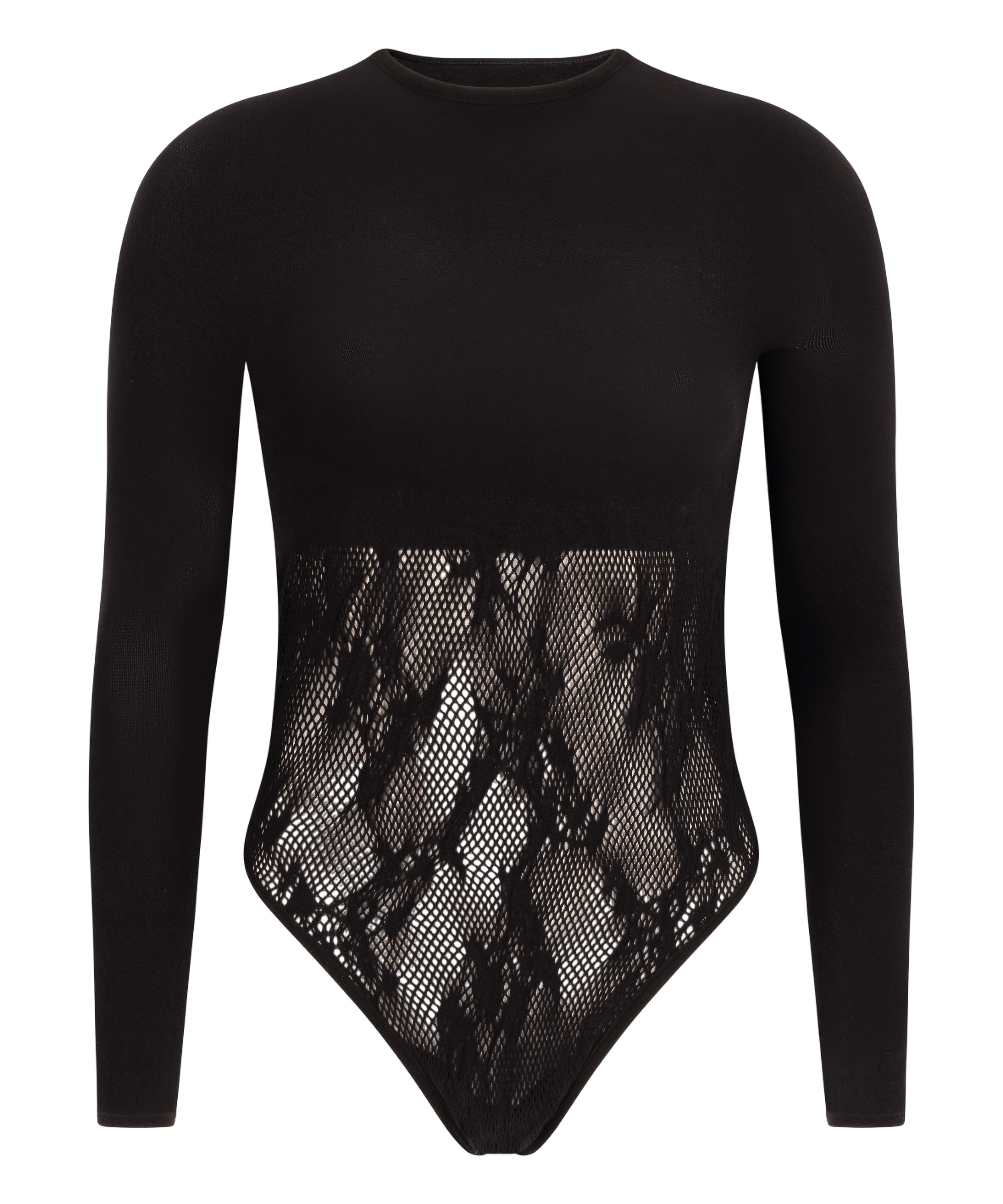 Floral Longsleeved Body, Black, main