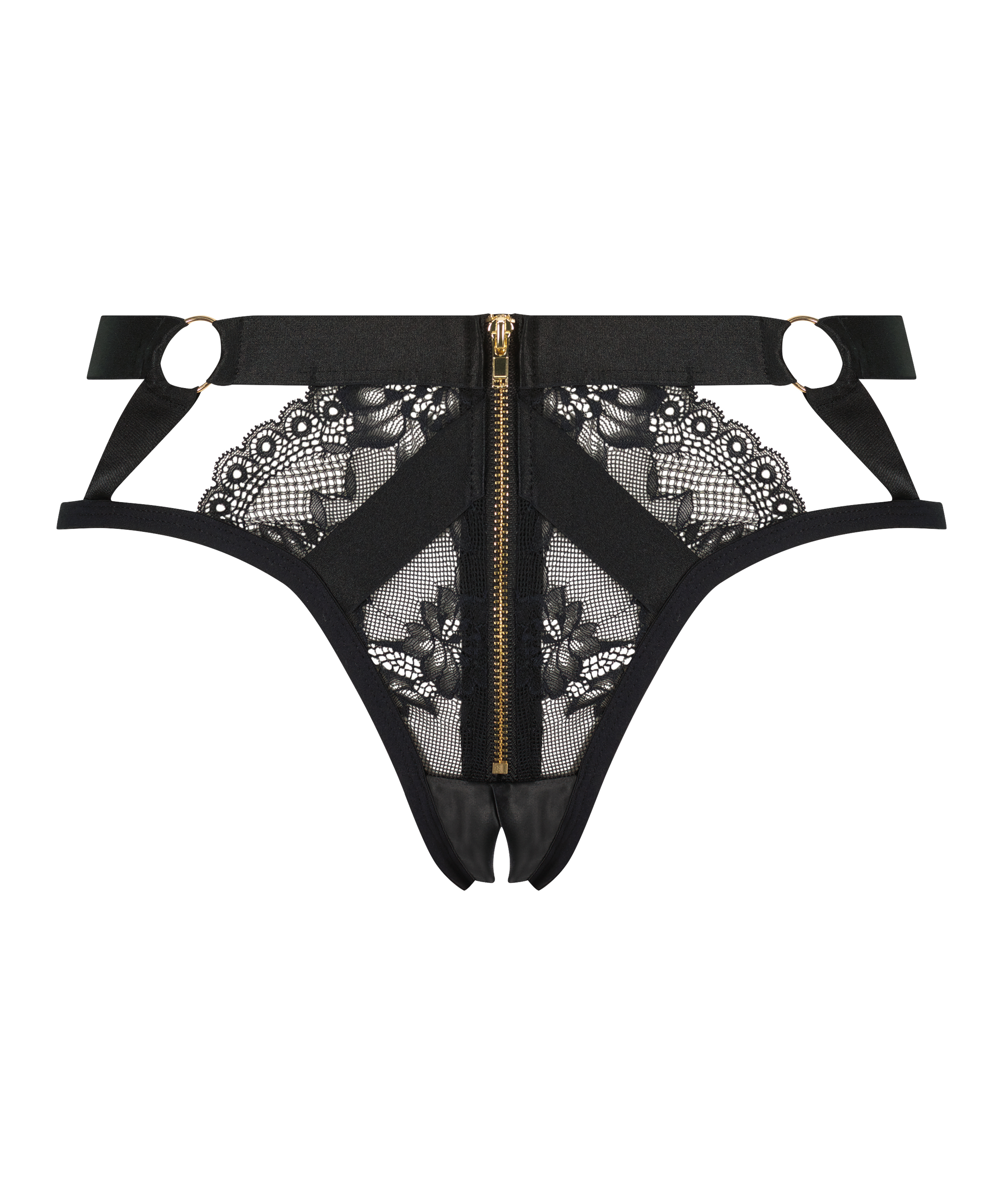 Clementine Open Crotch Brasilian, Black, main