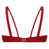 Pagoda non-padded underwired bikini top, Red