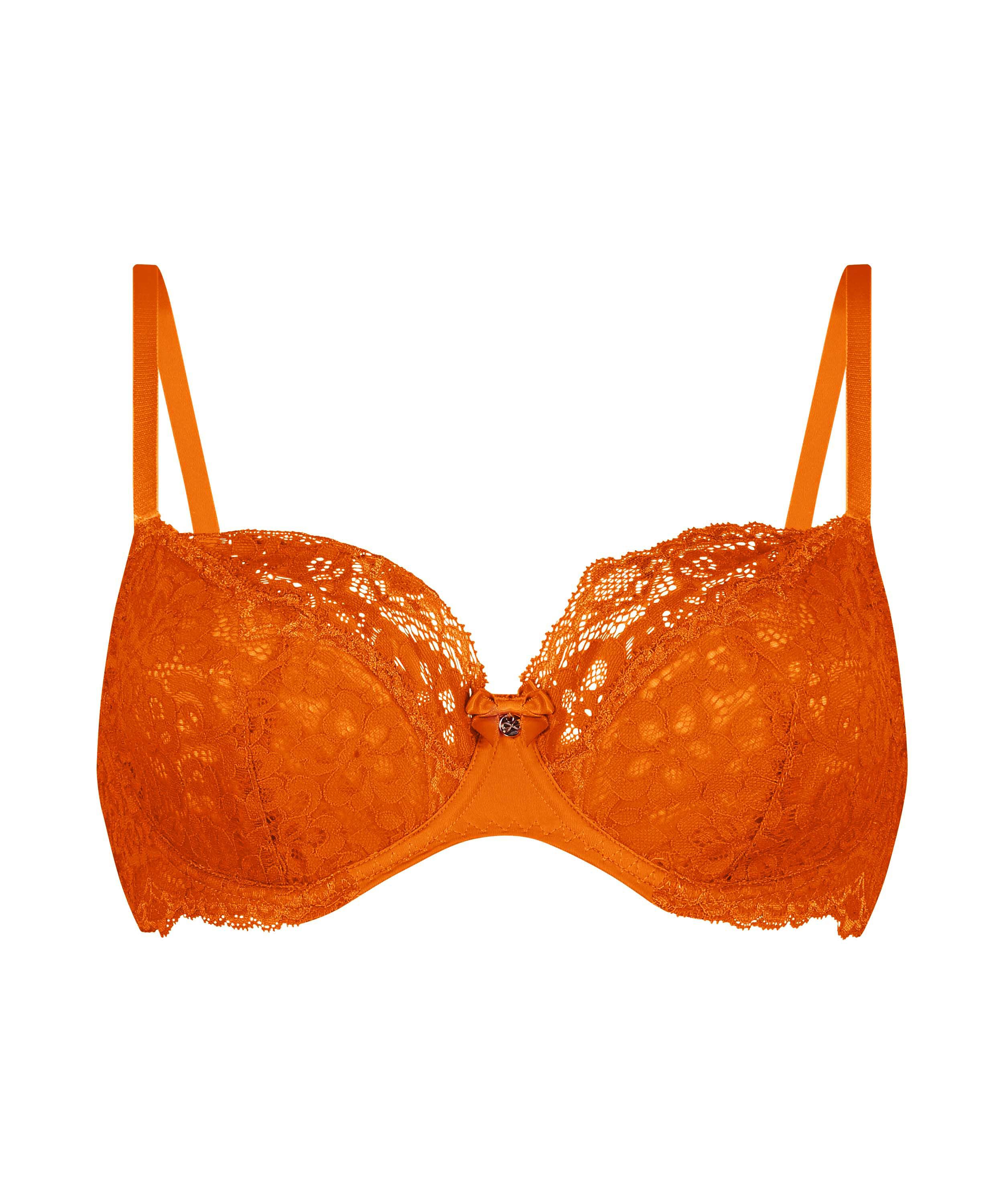 Marine Non-Padded Underwired Bra, Orange