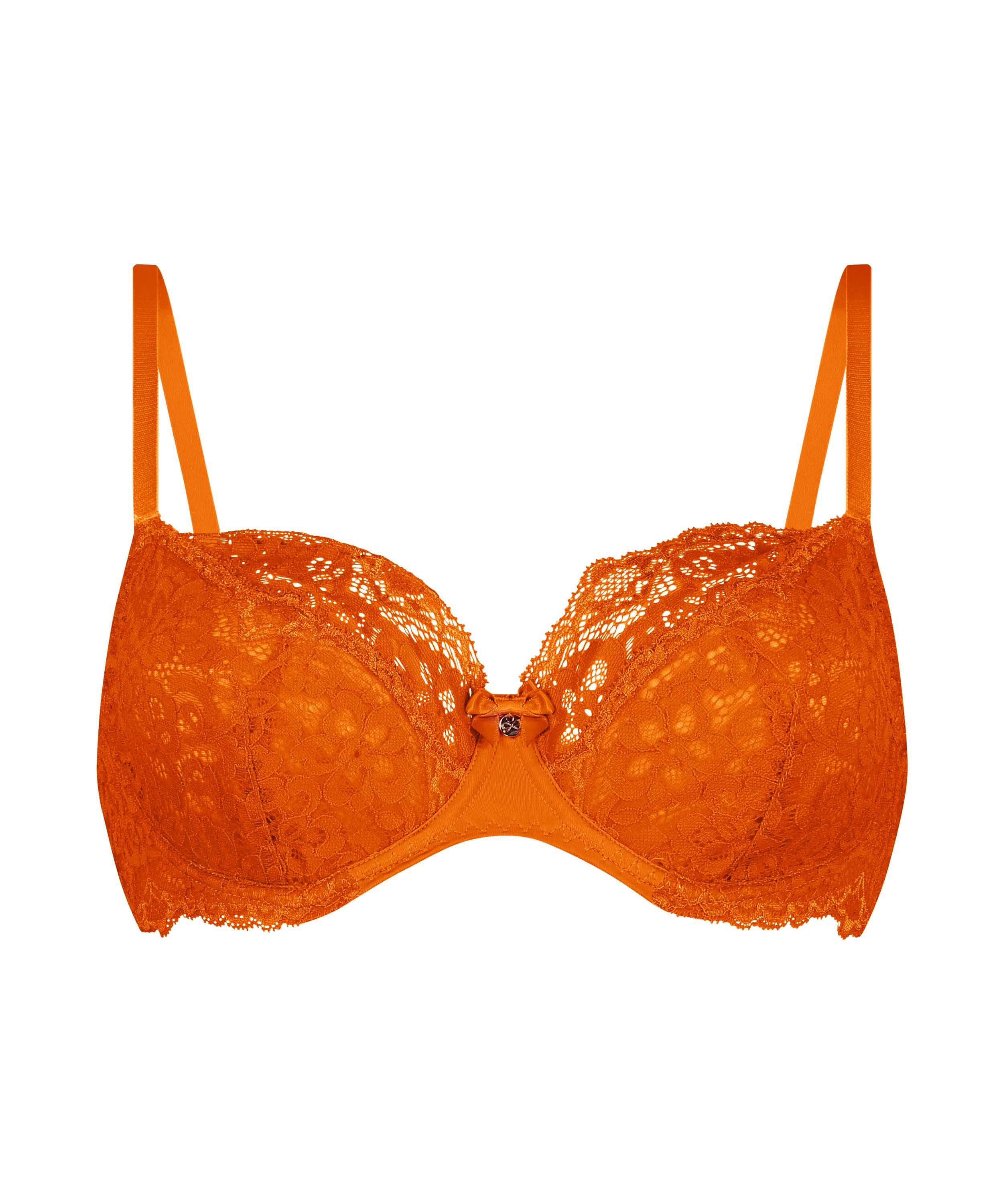 Marine Non-Padded Underwired Bra, Orange, main