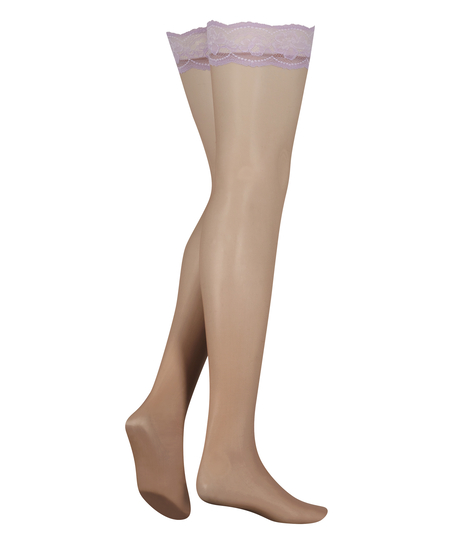 Stay Ups 15 Denier Lace, Purple