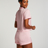 Satin Short-Sleeved Jacket, Pink