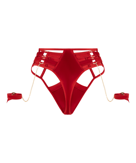 Noeki High-Waisted Highleg Thong, Red