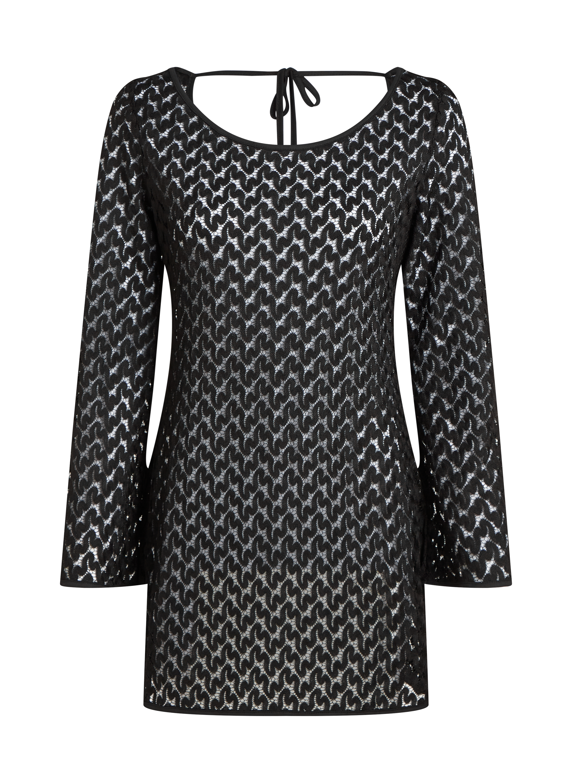 Beach Crochet Dress, Black, main