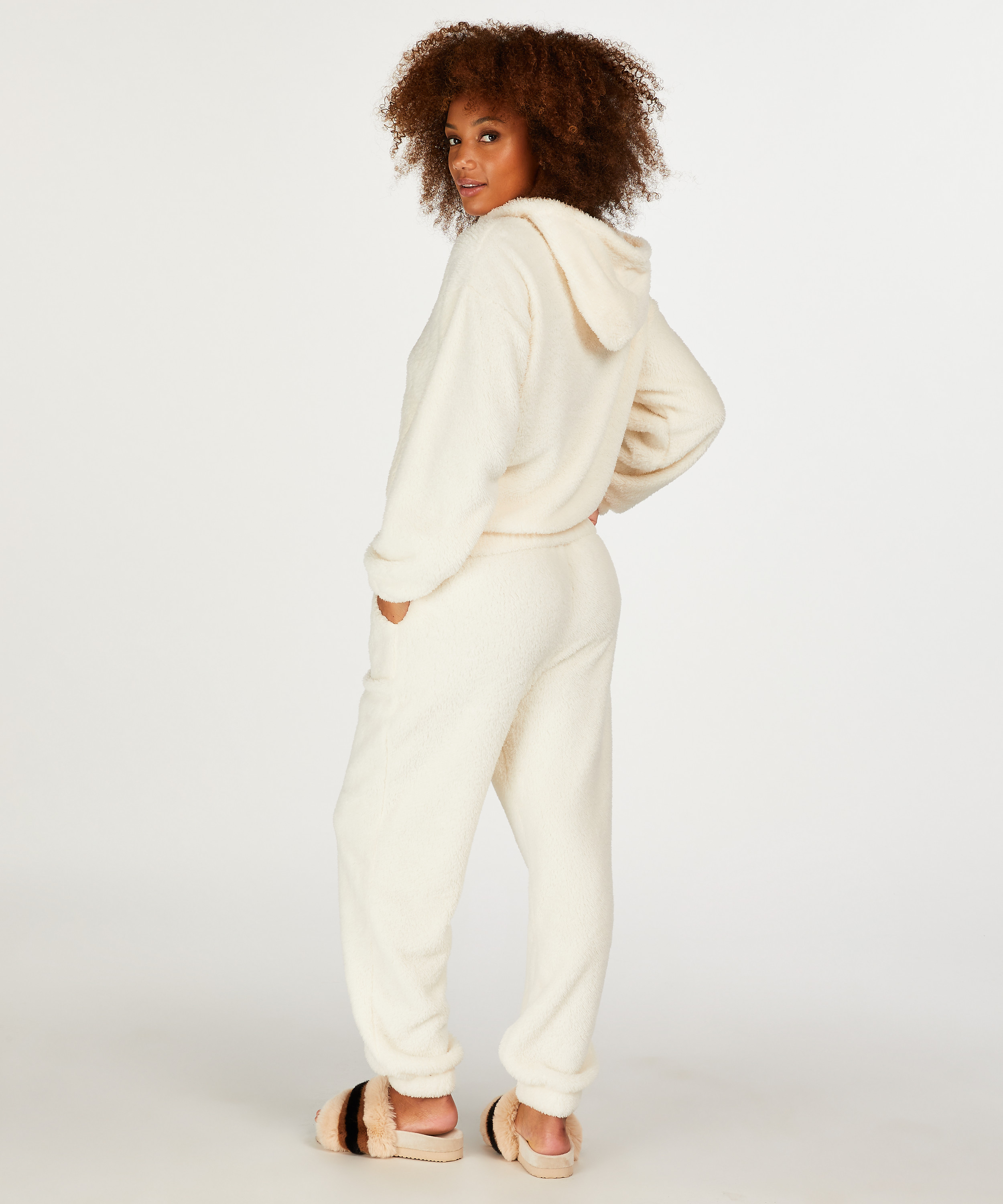 Snuggle Hoodie Fleece, White, main