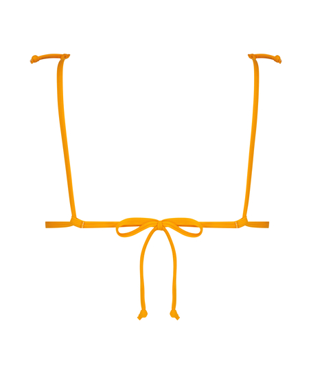 Texture Triangle Bikini Top, Black