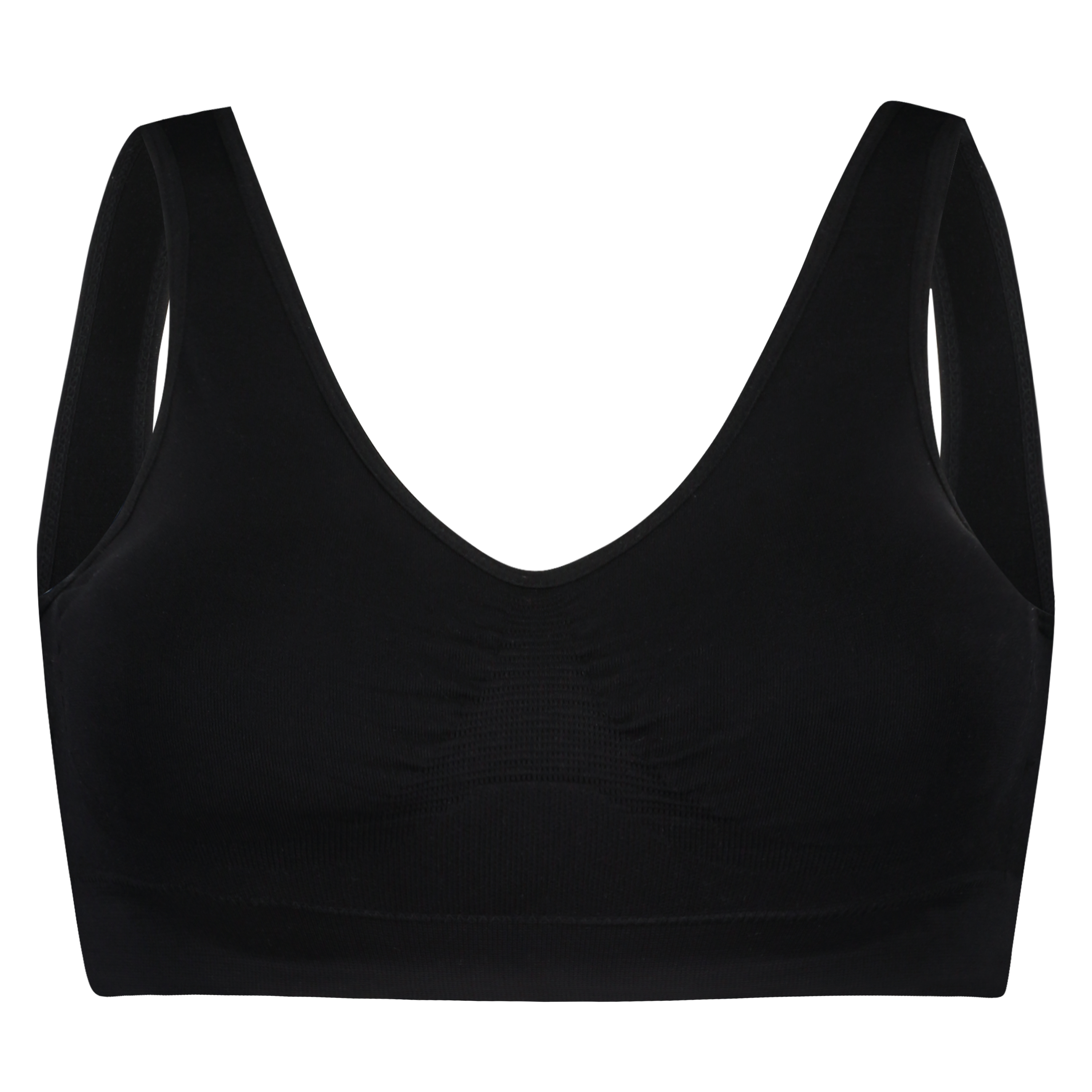 Seamless Crop Top, Black, main
