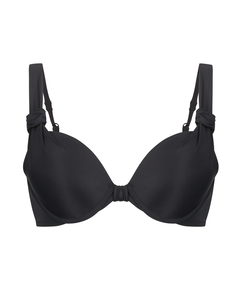 Padded underwired bikini top Luxe Cup E +, Black