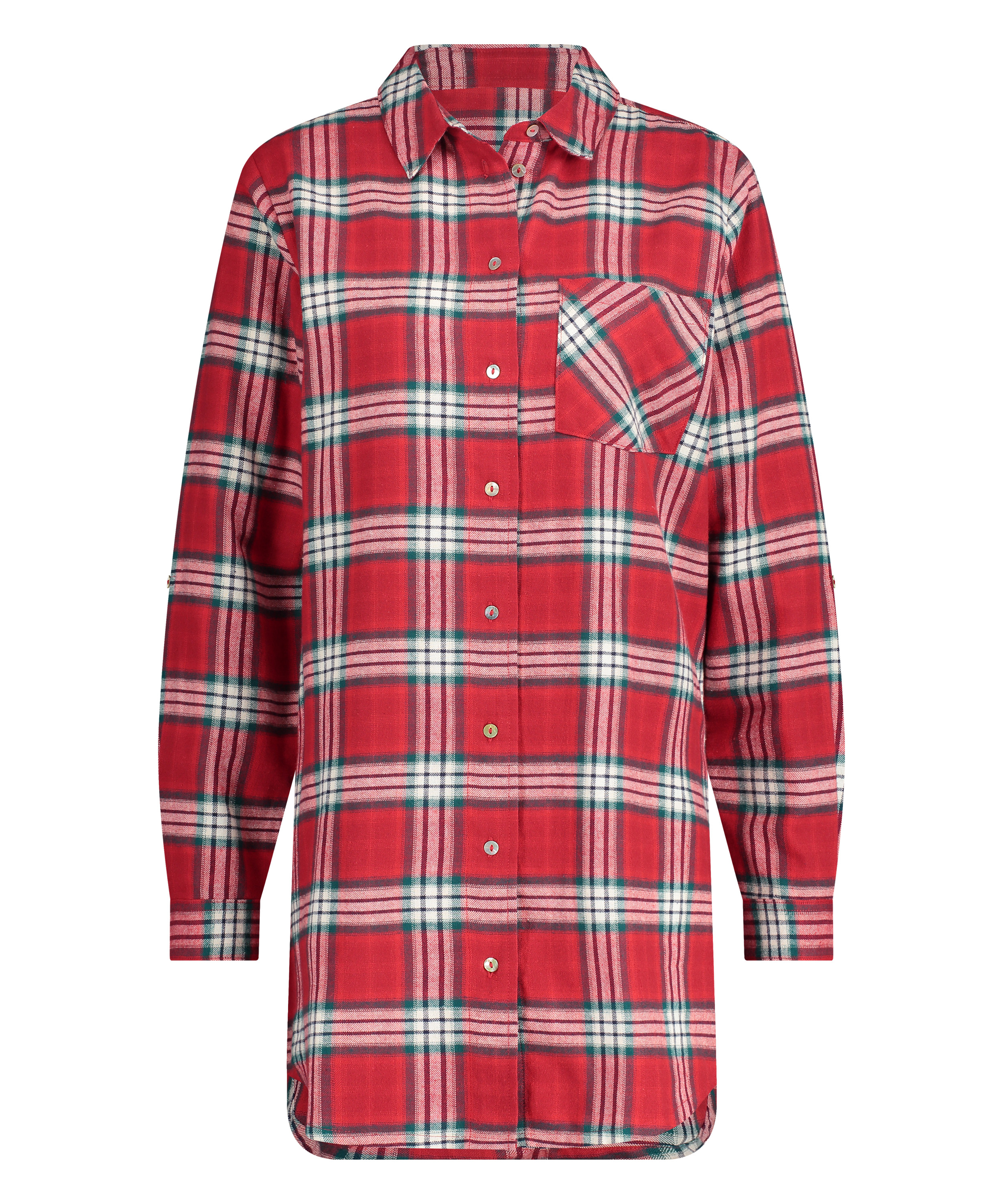 Boyfriend Check Nightshirt, Red, main
