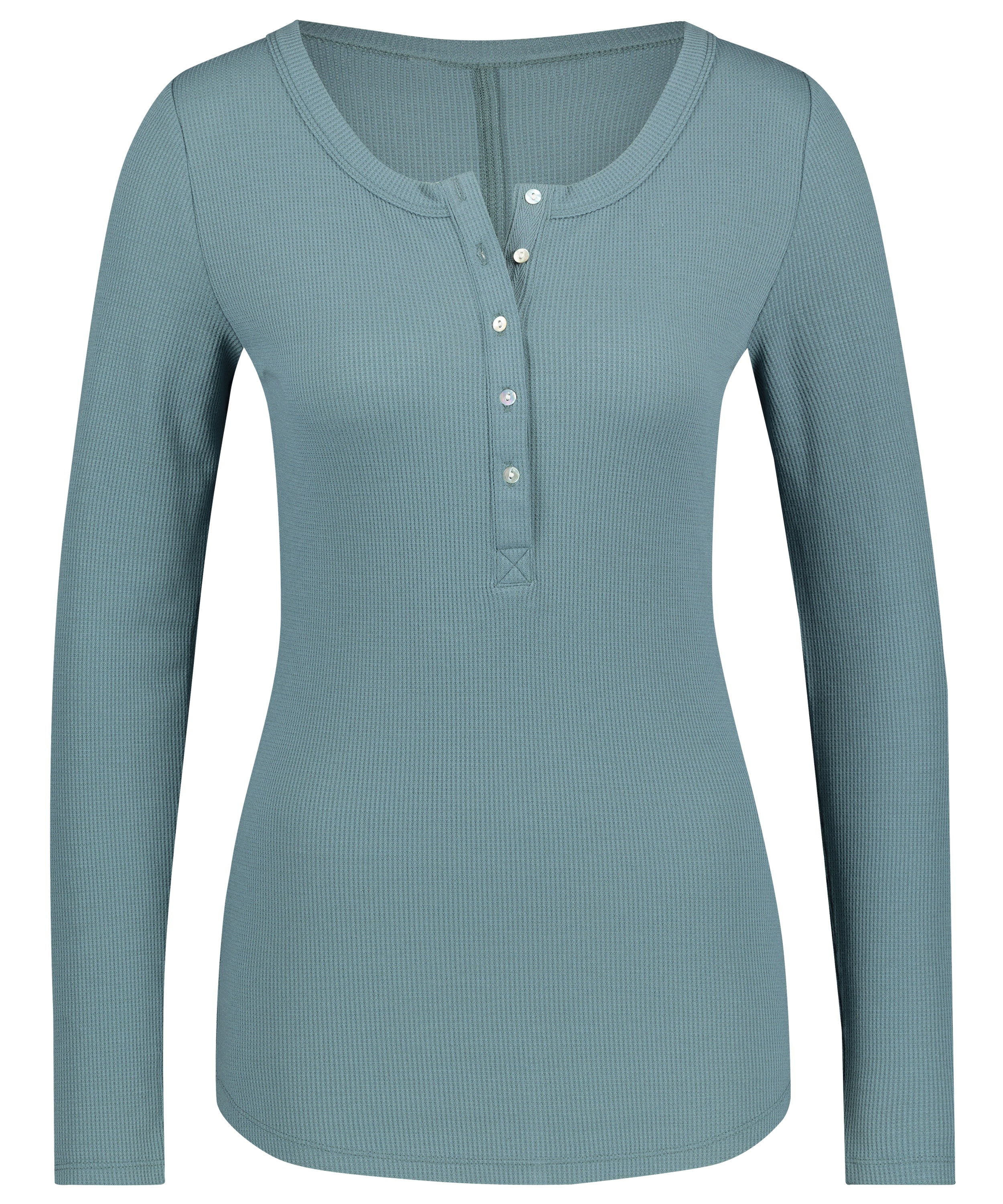 Long-Sleeved Pyjama Top, Blue, main