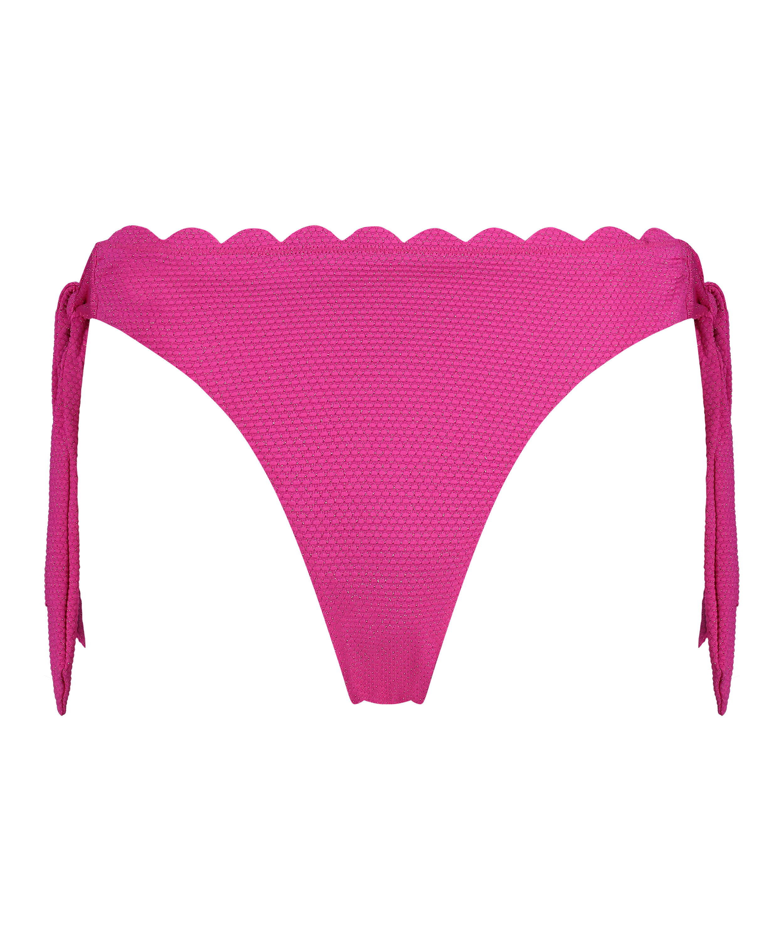 Scallop Lurex Rio Bikini Bottoms, Pink