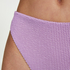 Crinkle High Leg Bikini Bottoms, Purple