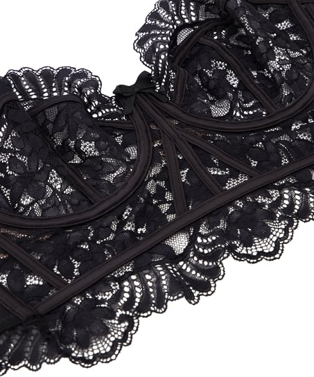 Jamie Non-Padded Underwired Longline Bra, Black