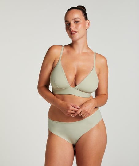 Smooth Triangle Bralette, Green
