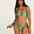 Mauritius padded push-up underwired bikini top, Green