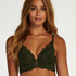 Ollie Padded Underwired Longline Bra, Green