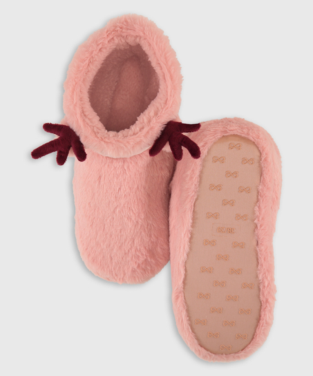 Luna reindeer slippers, Pink