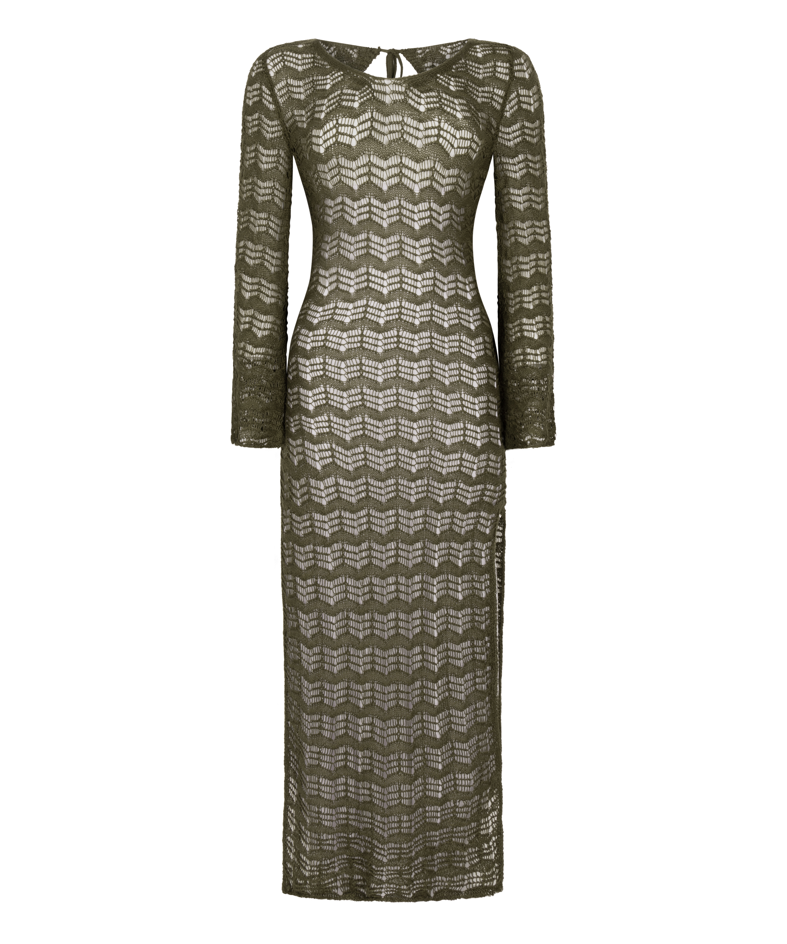 Crochet Maxi Dress, Green, main