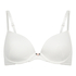 Pointelle Padded Underwired Bra, White
