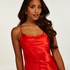 Satin Mini Dress, Red