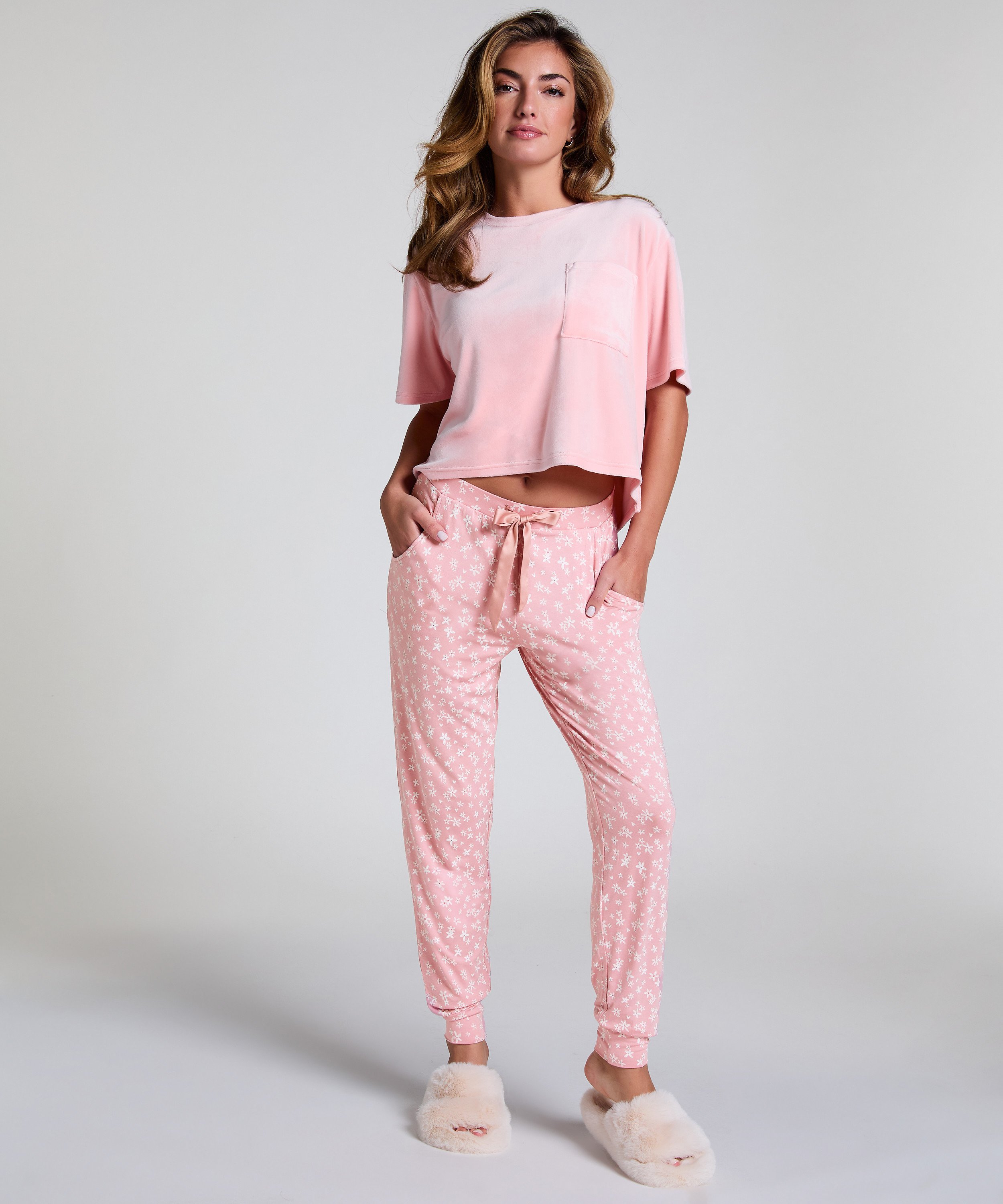 Jersey Pyjama Pants, Pink, main
