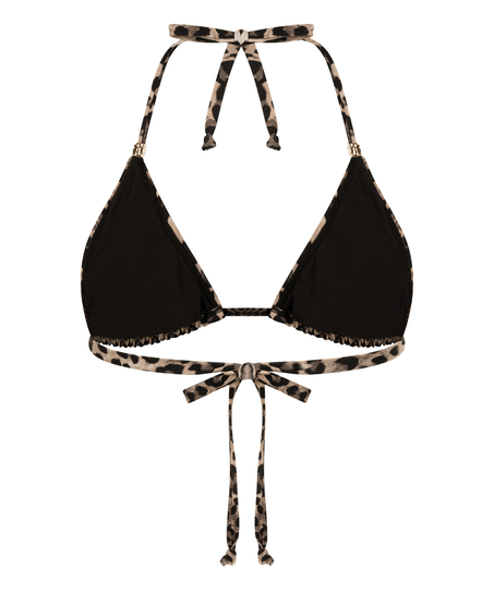 Animalia Triangle Bikini Top, Brown