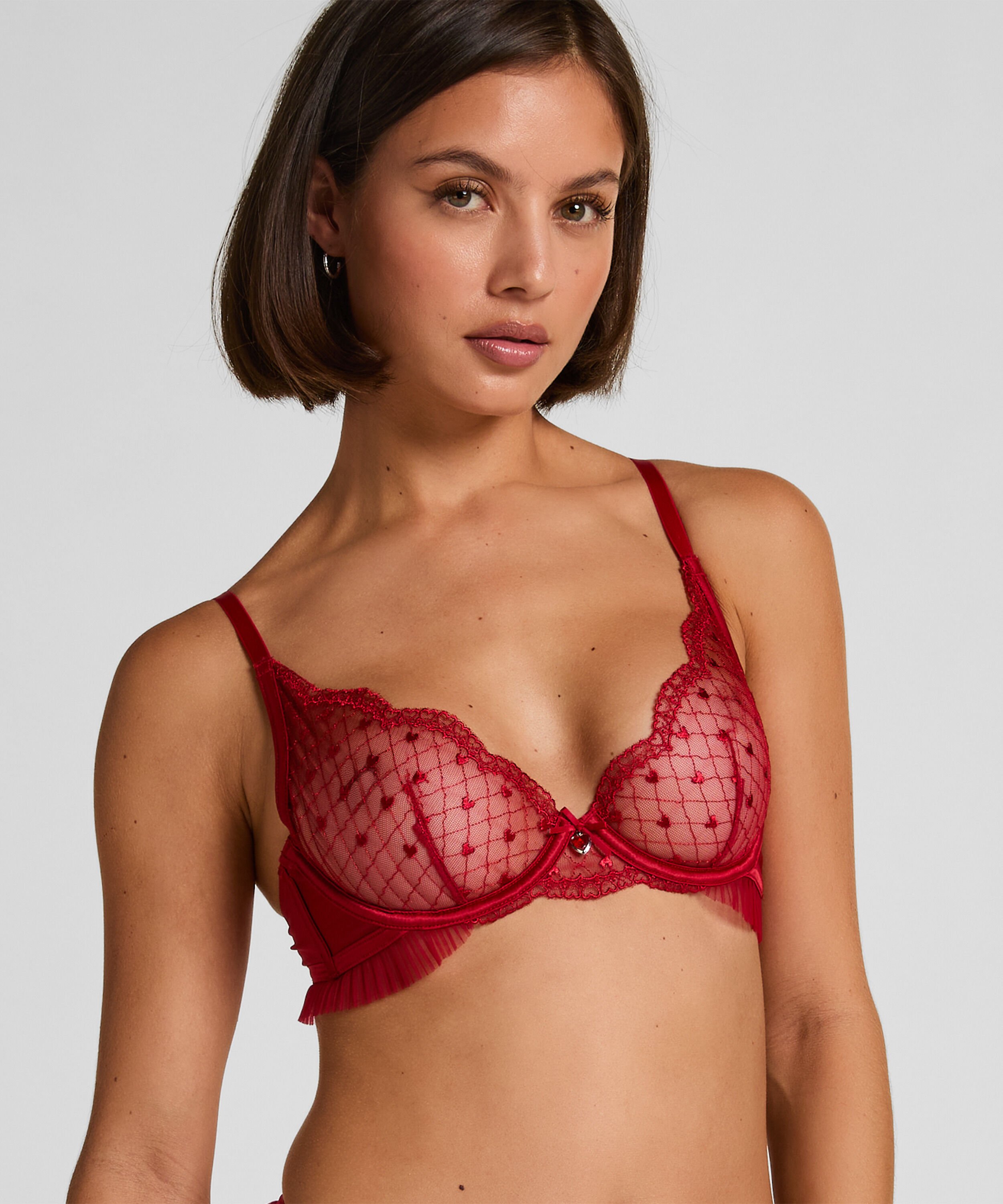 Cordelie Non-Padded Underwired Bra, Red Cordelie Non-Padded Underwired Bra, Red