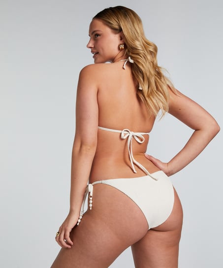 Cozumel High-Leg Bikini Bottoms, White
