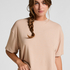 Brushed Jersey Pyjama Top, Beige