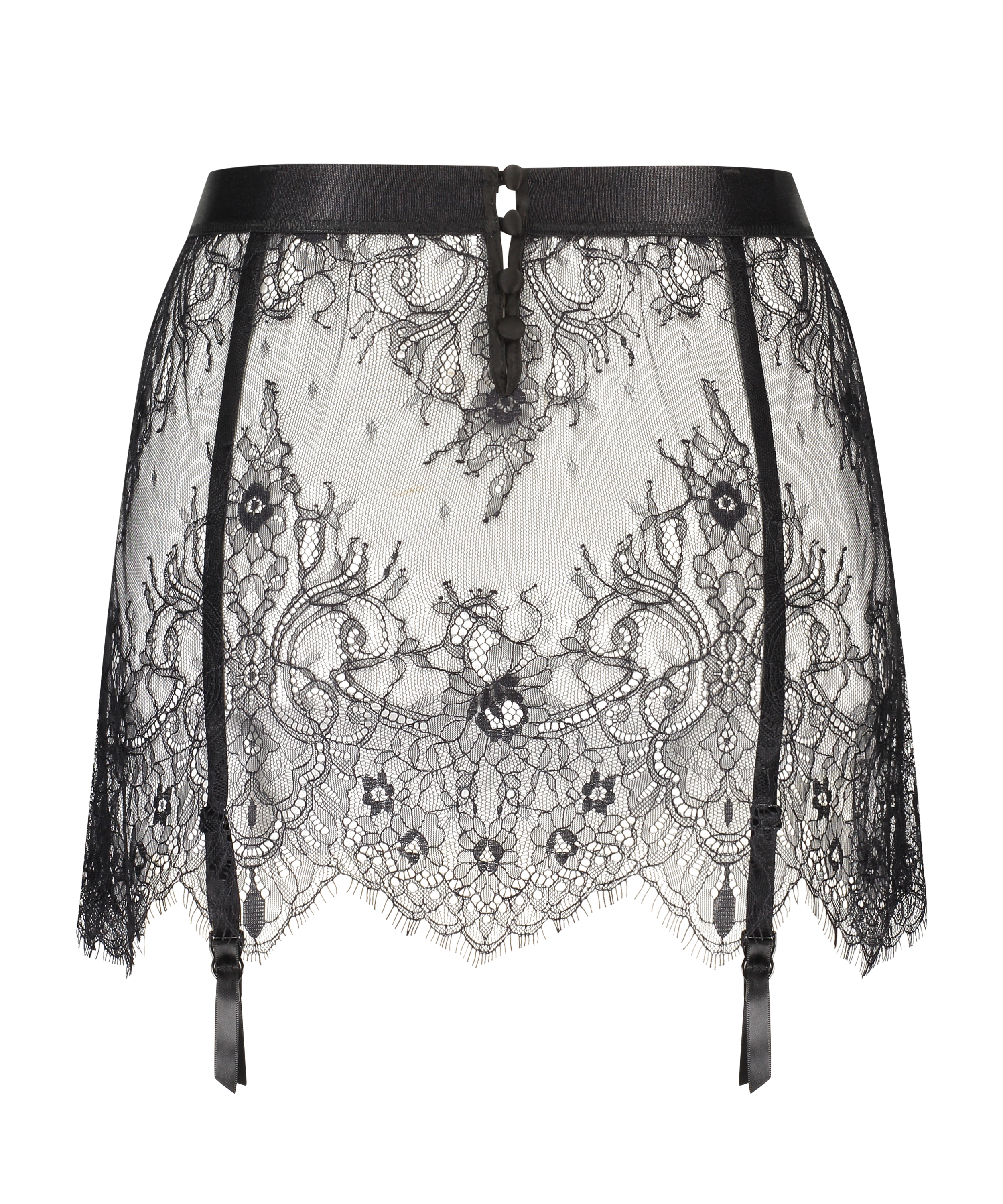 Lace Skirt, Black, main