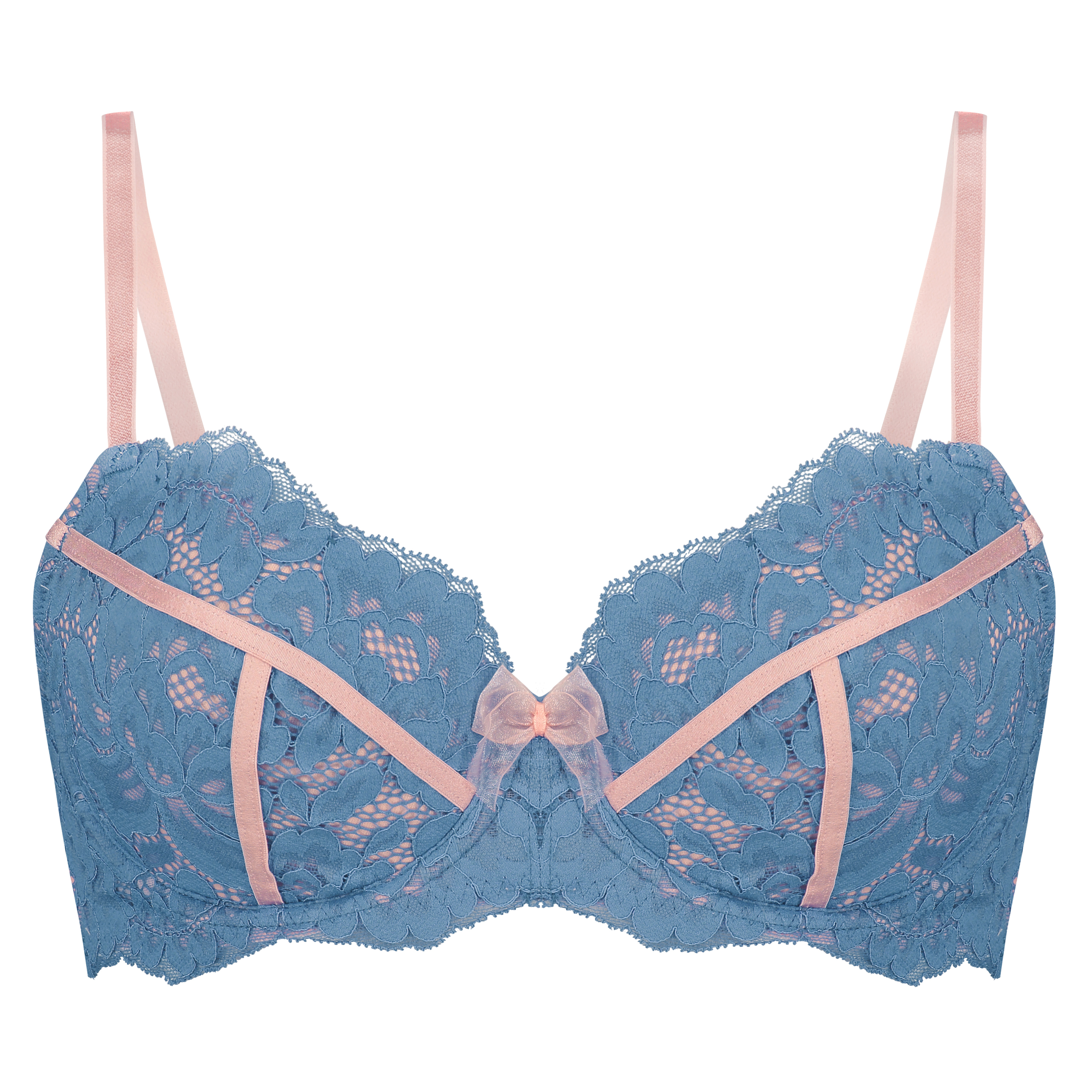 Millie Padded Underwired Bra, Blue, main