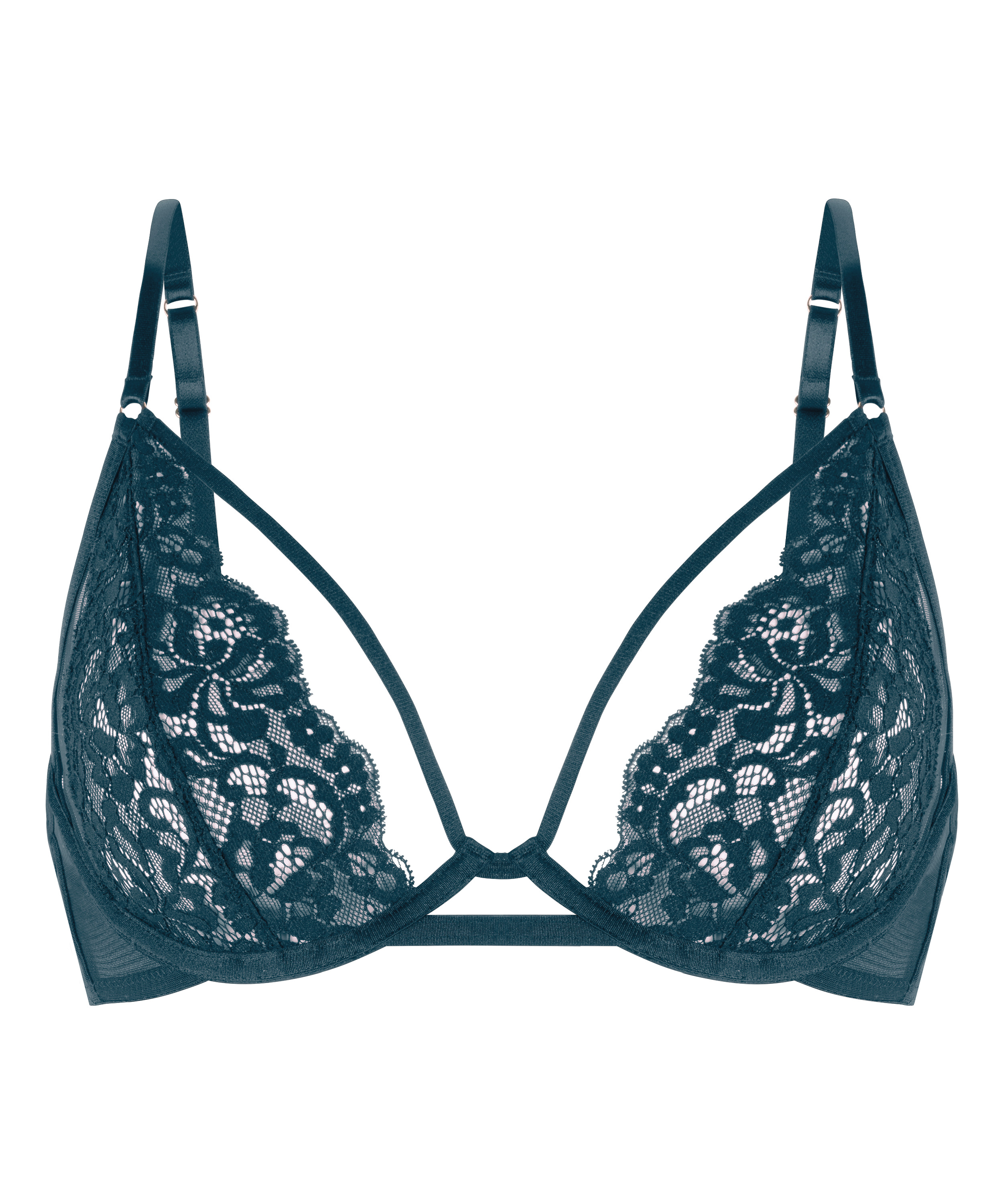 Cinnamon Non-Padded Underwired Bra, Blue, main