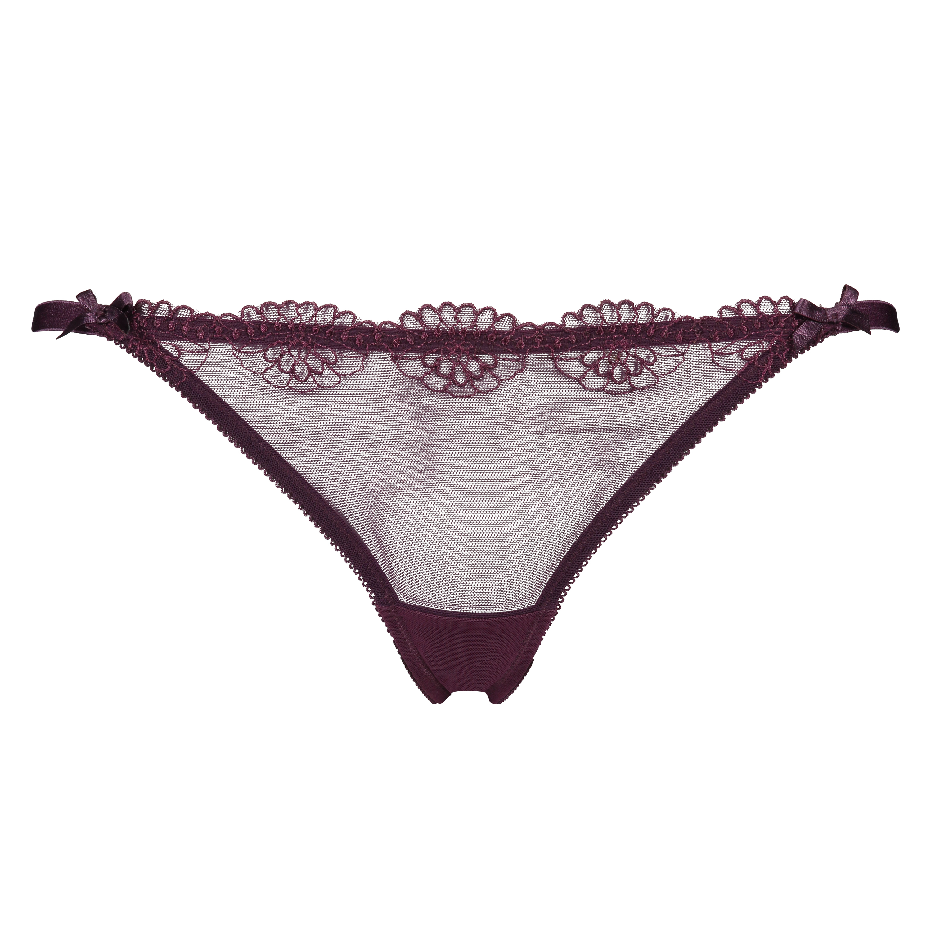 Thong Embroidered, Purple, main