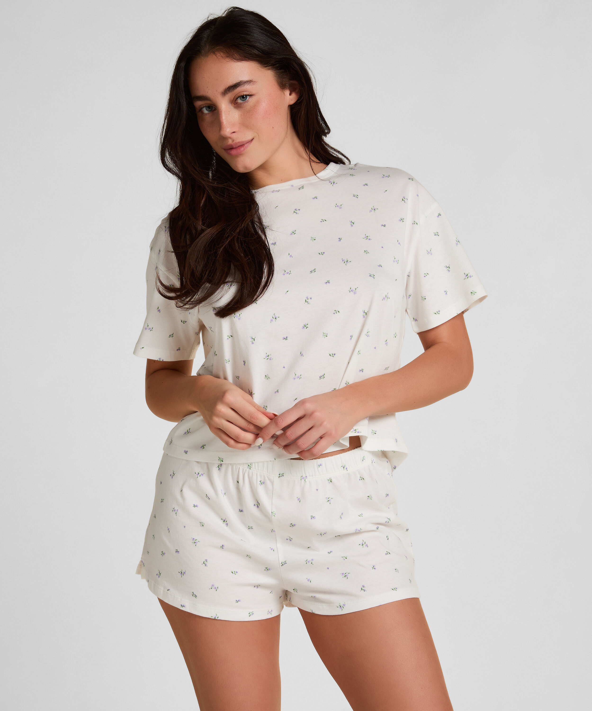 Pyjama Set Cotton, White Pyjama Set Cotton, White