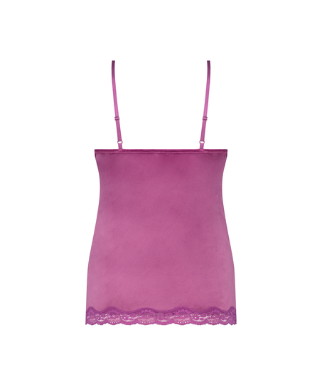 Velours Lace Cami Top, Purple
